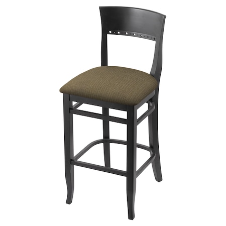 Holland Bar Stool Co 30" Bar Stool, Black Finish, Graph Cork Seat 316030Blk017